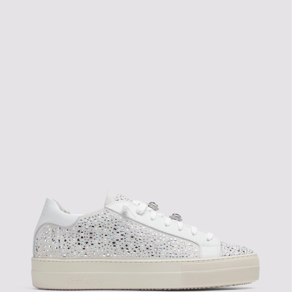 P448 NIB Women Thea Multi Strass Sneakers Size 39